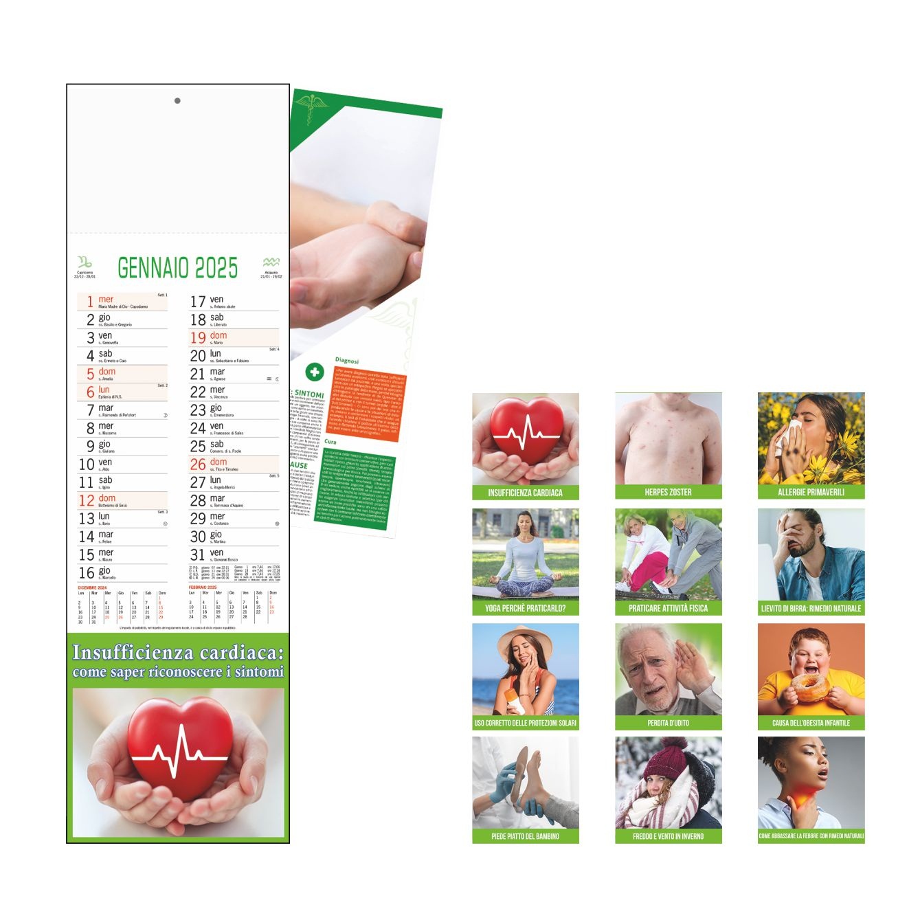 Calendario Silhouette CONSIGLI DEL FARMACISTA art. B76 - CONF. 100 PEZZI