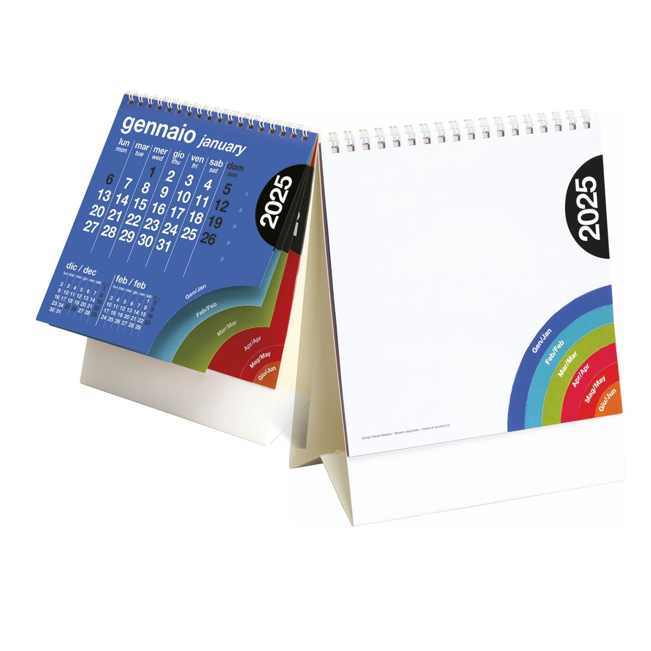 Calendario da tavolo con spirale SPECIAL DESK art. H27 - CONF. 100 PEZZI