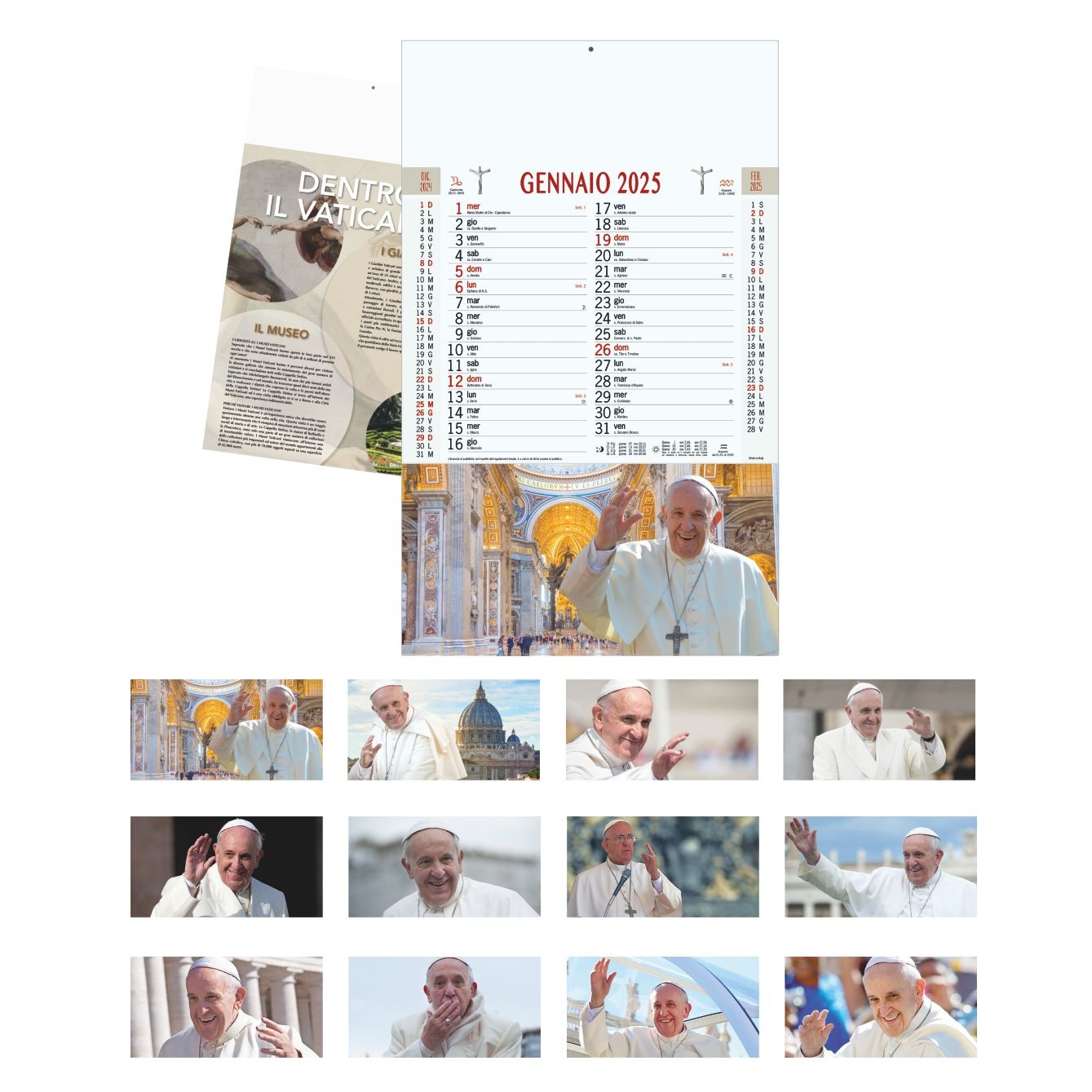 Calendario PAPA FRANCESCO art. B03 - CONF. 100 PEZZI