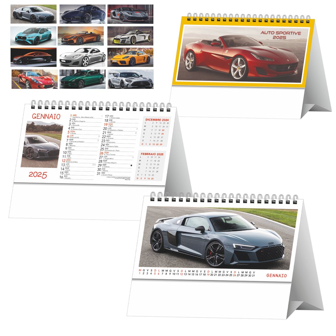 Calendario da tavolo Auto Sportive art. H14 - CONF. 100 PEZZI