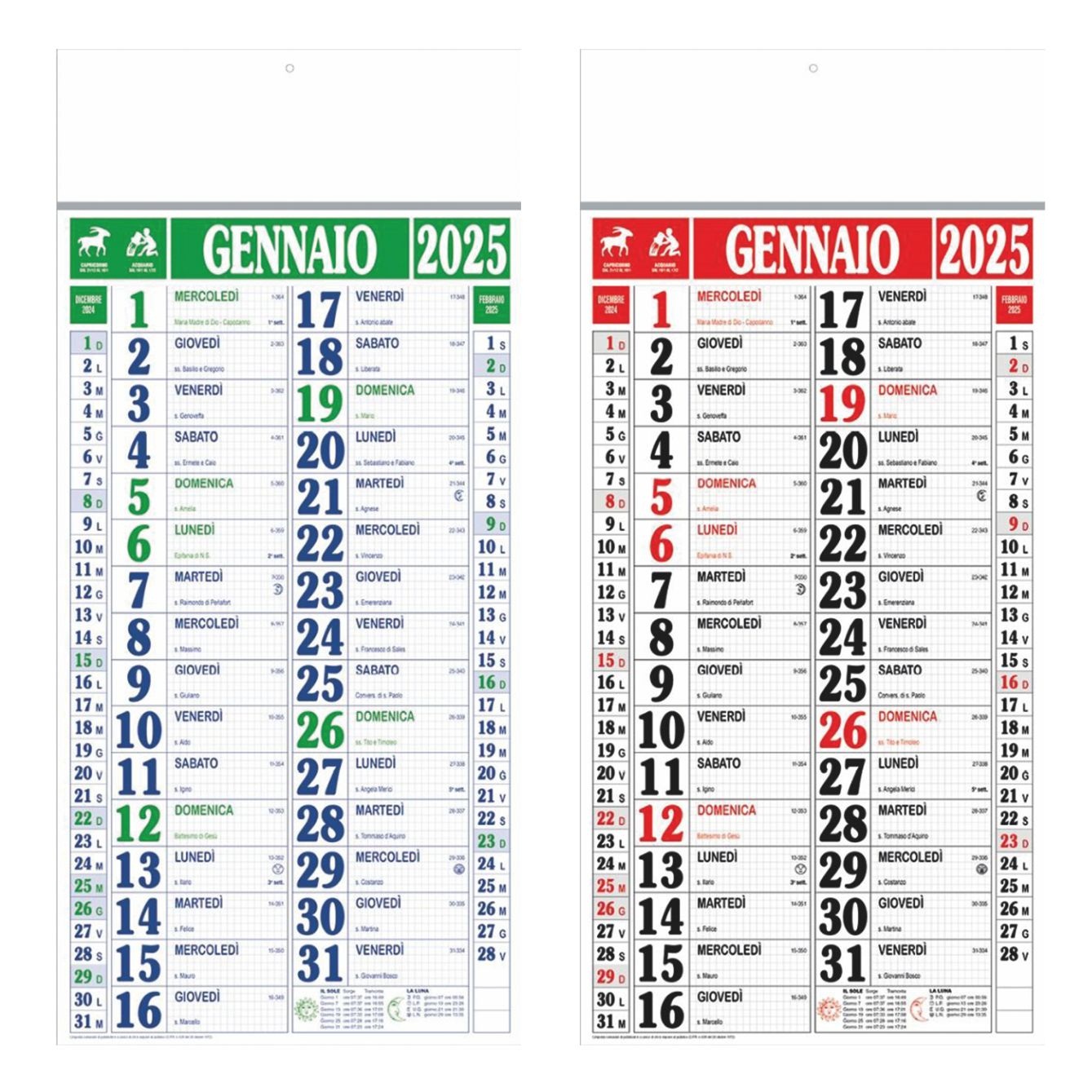 Calendario Maxi Quadrettato B57 - CONF. 100 PEZZI