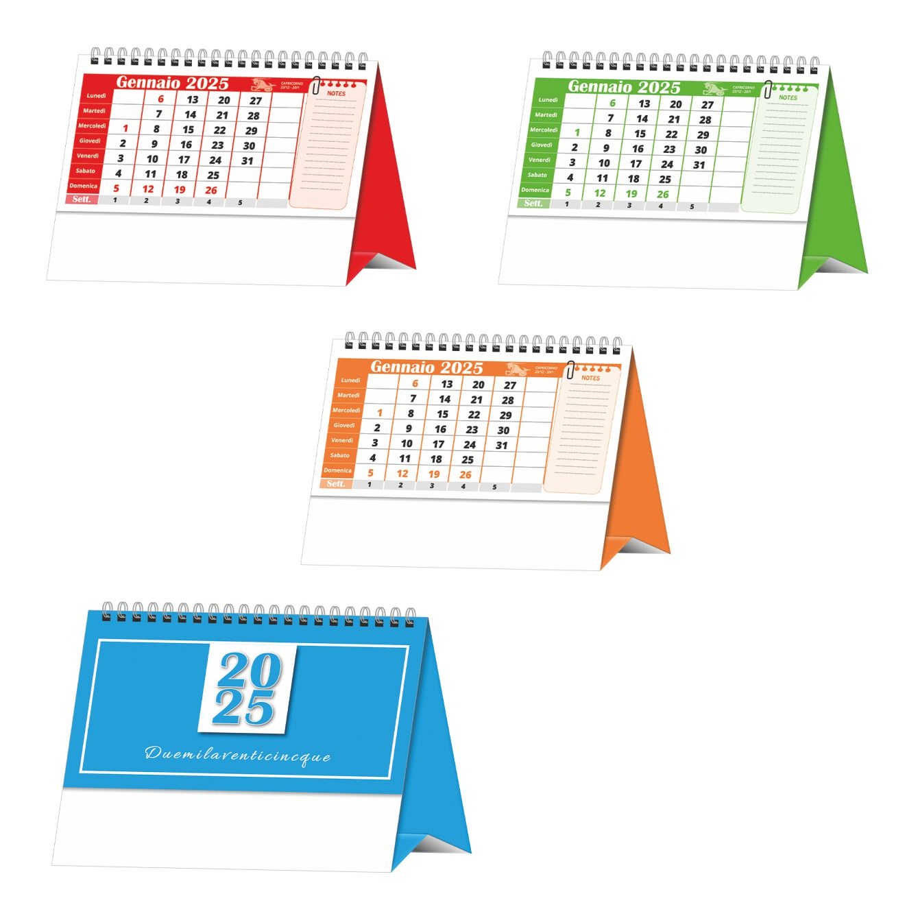 Calendario Da Tavolo new color desk art. H40 - CONF. 100 PEZZI